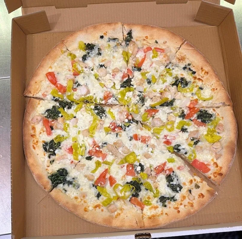 Mediterranean pizza at Joe&rsquo;s Pizza Italian Cuisine & Bar Fort Worth