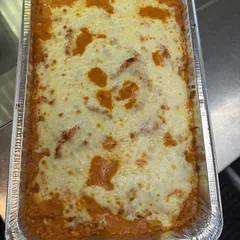 Baked ziti for a group Italian catering order at Joe&rsquo;s Pizza Italian Cuisine & Bar