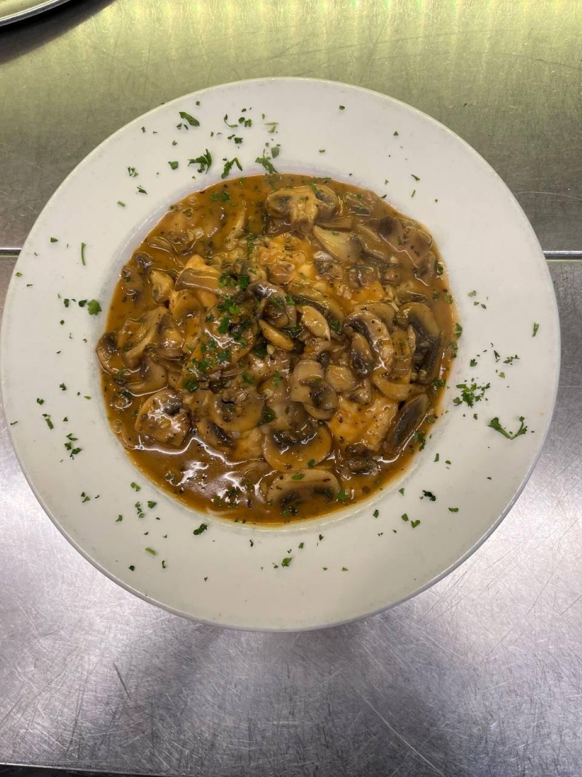 Chicken Marsala with Angel Hair Pasta