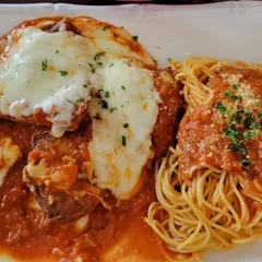 Chicken Parmigiana with Spaghetti